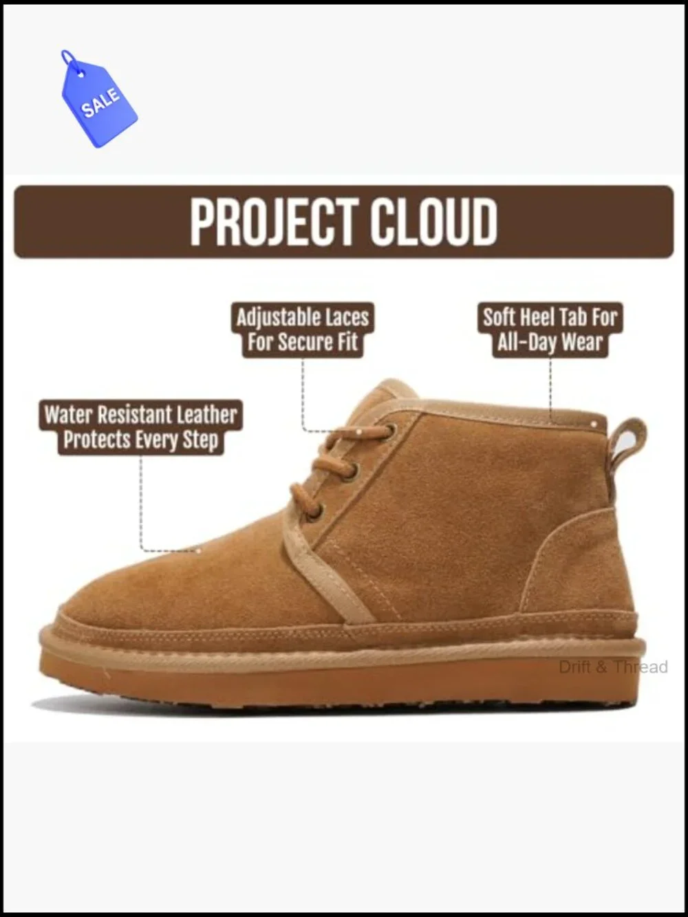 Genuine Leather Ankle Boots for Women Memory Foam Fur Lined Winter Snow Shoes